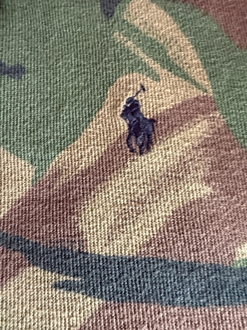 Polo Ralph Lauren Camo Quarter-Zip Pullover Jacket - Green & Brown - Picture 3 of 7